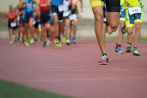 Athletics people running — Stock Photo, Image
