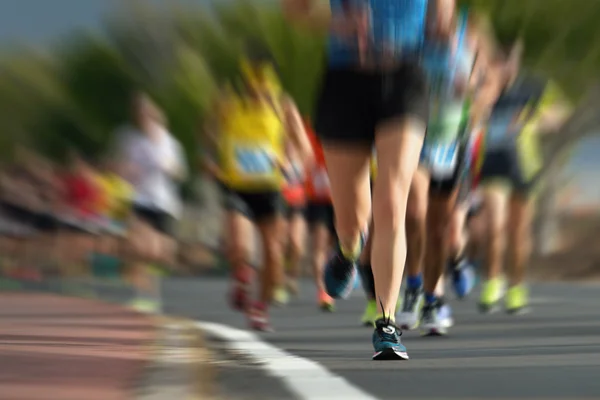 Corredores de maratón en la carrera — Foto de Stock