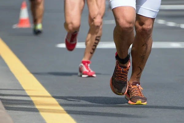 Competição de maratona durante um ironman — Fotografia de Stock