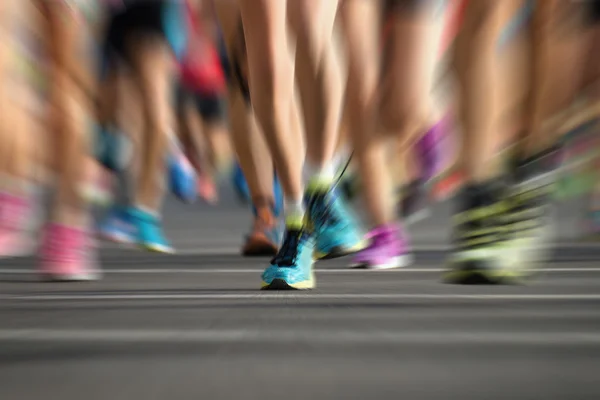 Marathonlopers in de race — Stockfoto