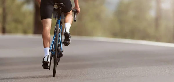 Bicicleta Estrada Ciclista Homem Ciclismo Atleta Ciclo Corrida — Fotografia de Stock