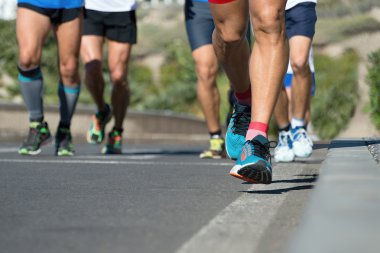 Maraton koşucular yarış