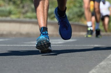 Maraton koşucular yarış