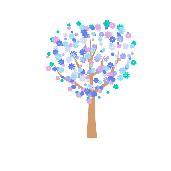 Inverno árvore abstrata — Vetor de Stock
