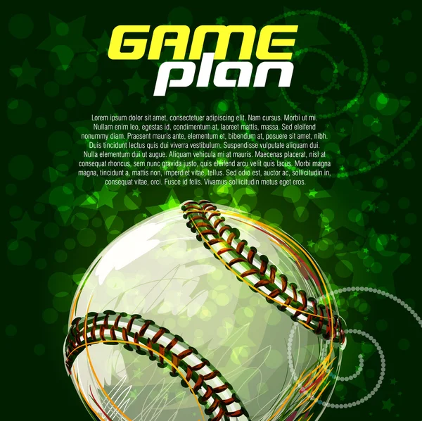 Fond de baseball — Image vectorielle