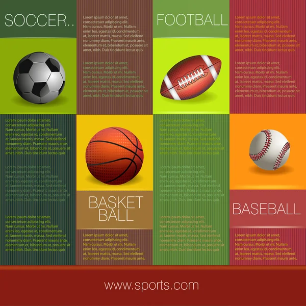 Diseño de infografías deportivas — Vector de stock