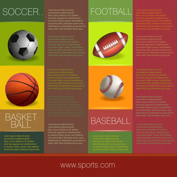 スポーツ インフォ グラフィック デザイン — ストックベクタ