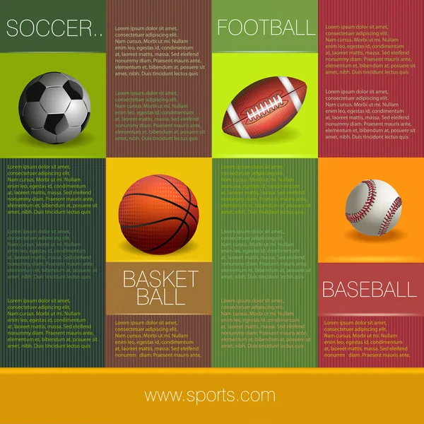 Sports Infographics Design — Stock Vector