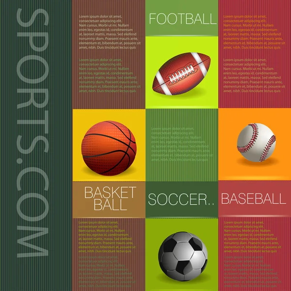 Sports Infographics Design — Stock Vector
