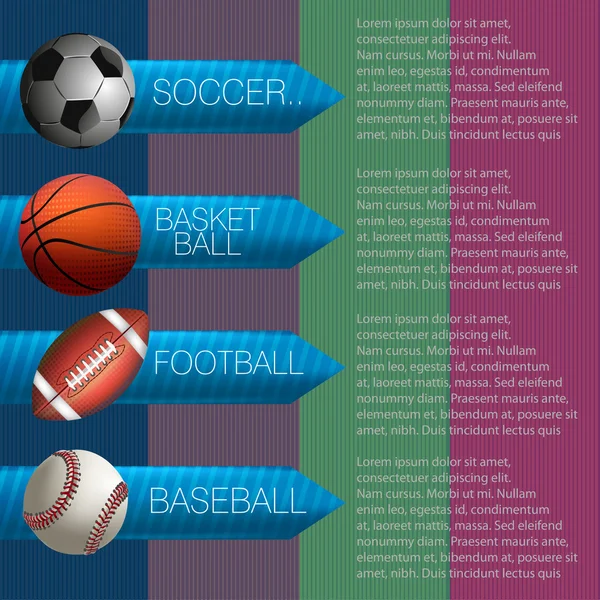 Sportowy Design Infografika — Wektor stockowy