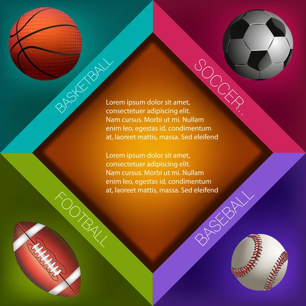 Sports infographic — Stock Vector