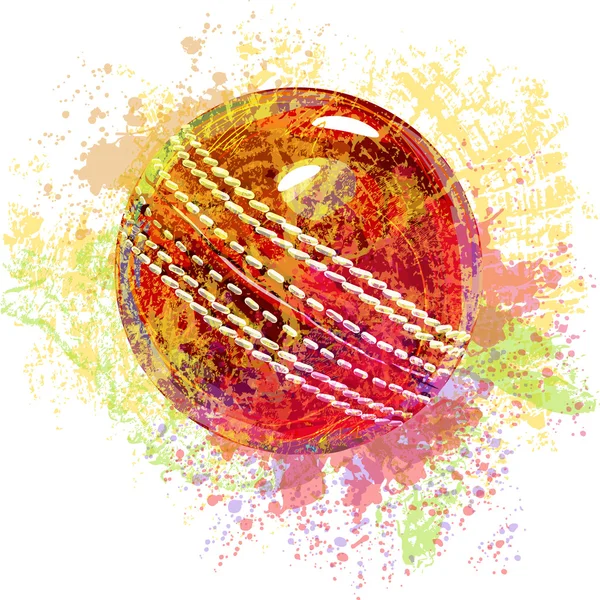 Pelota de cricket — Vector de stock