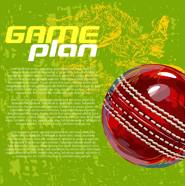 Pallone da cricket — Vettoriale Stock