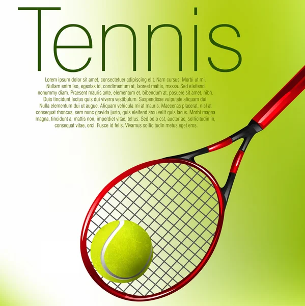 Tennisschläger und Ball — Stockvektor