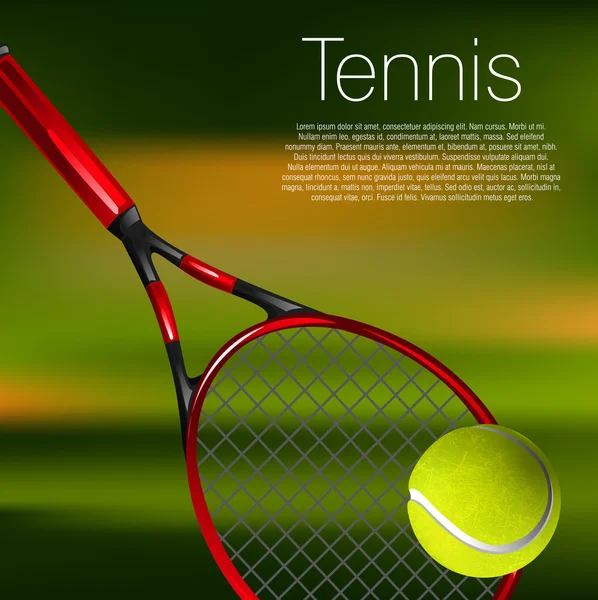 Tennisracket en bal — Stockvector