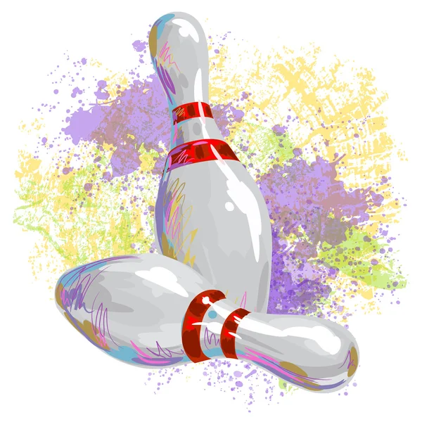 Bowling pinnen — Stockvector