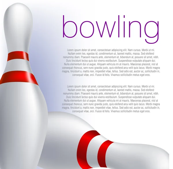 Épingles de bowling — Image vectorielle