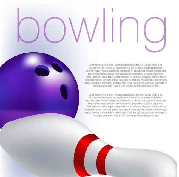 Bowling sfondo — Vettoriale Stock