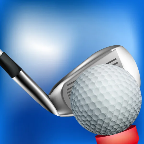Club de golf y pelota — Vector de stock