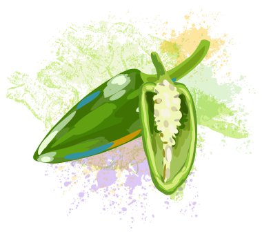 Yeşil Jalapeno dilimlenmiş