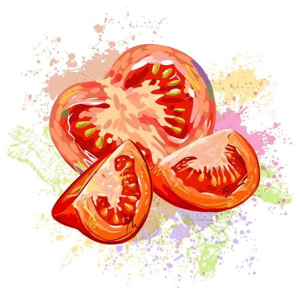 Tomato Slices — Stock Vector