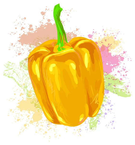 Pimiento amarillo — Vector de stock