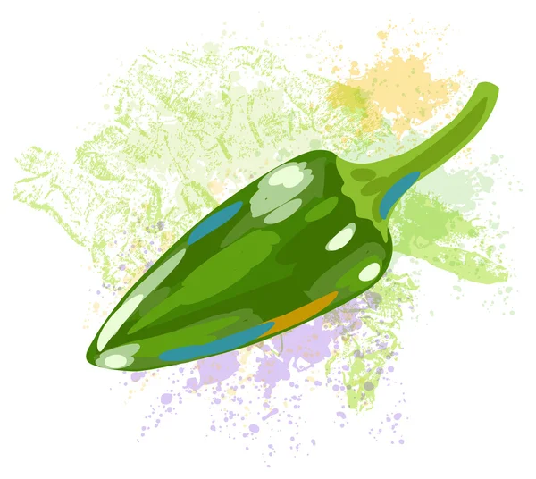 Jalapeño verde — Vector de stock