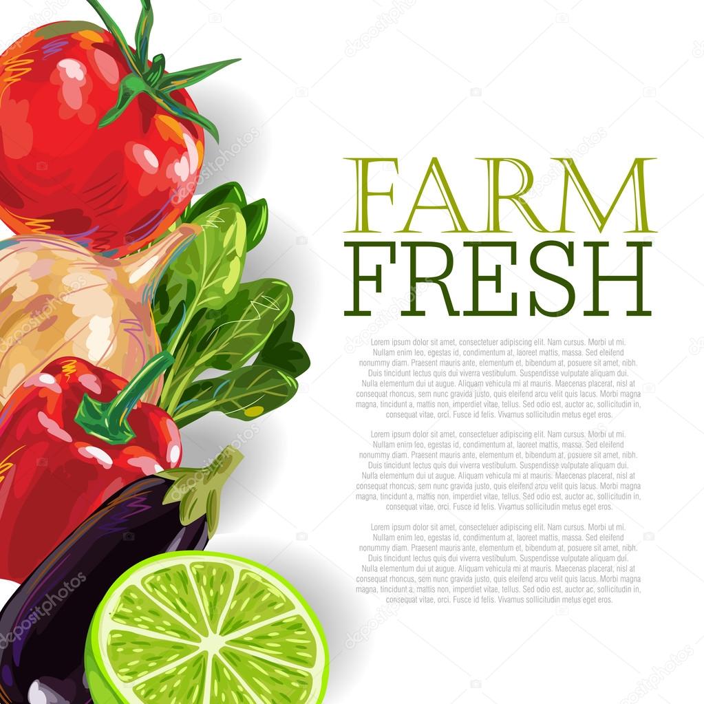 Fresh Vegetables background Stock Vector Image by ©vedvid_ARTS 62266213