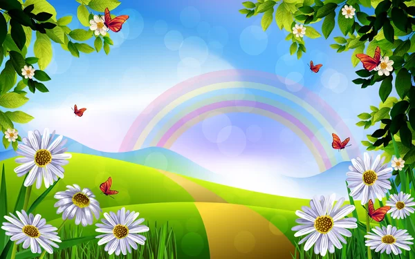 Beautiful Spring Background — Stock Vector