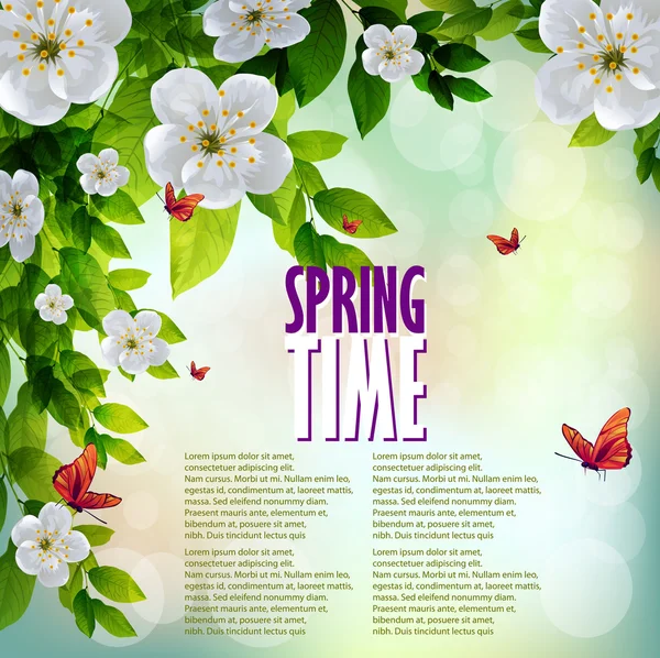 Beau fond de printemps — Image vectorielle