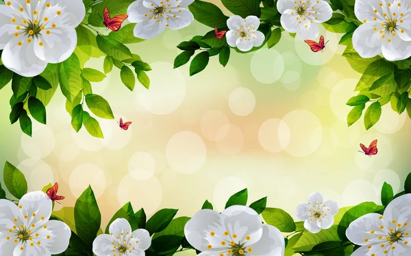 美丽的春光背景 — 图库矢量图片