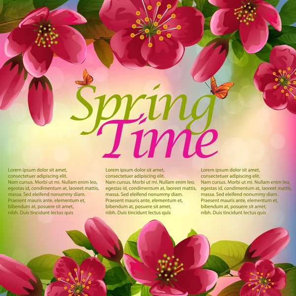 Hermoso fondo de primavera — Archivo Imágenes Vectoriales