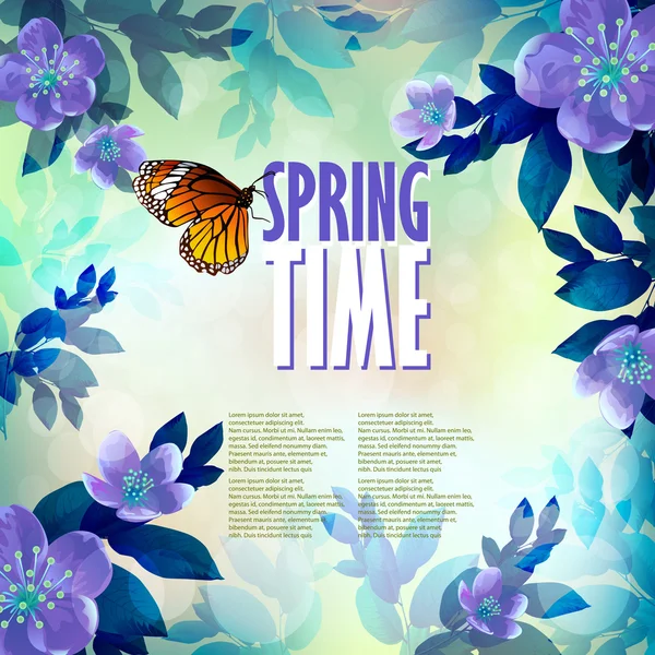 Beautiful Spring Background — Stock Vector