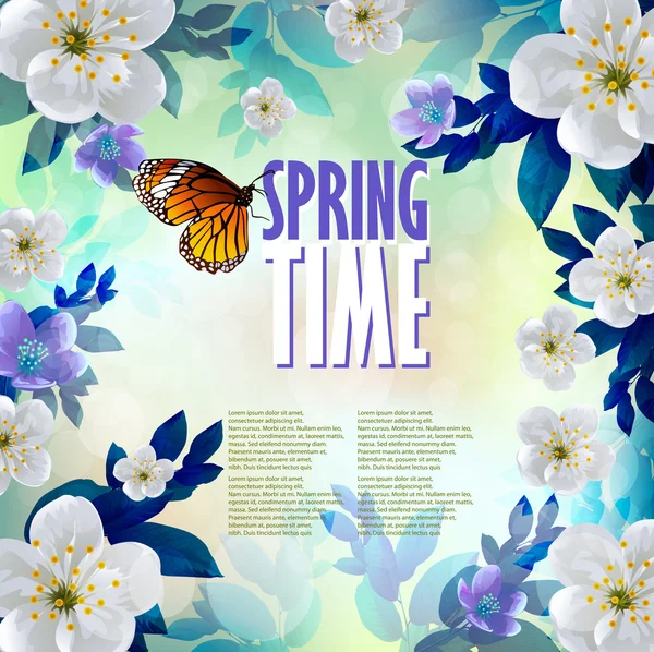 Hermoso fondo de primavera — Archivo Imágenes Vectoriales