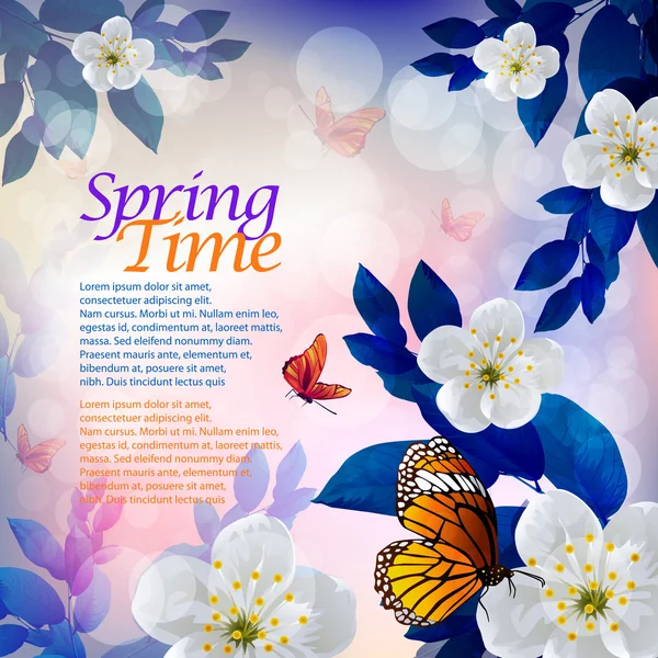 美丽的春光背景 — 图库矢量图片