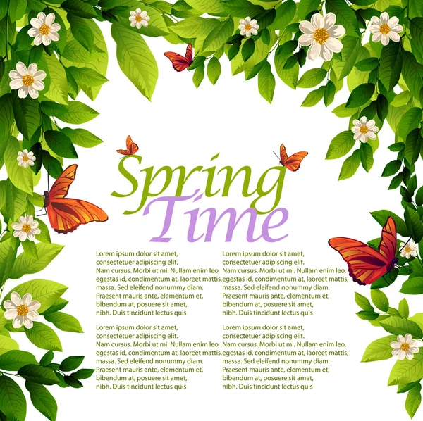 Mooie lente achtergrond — Stockvector