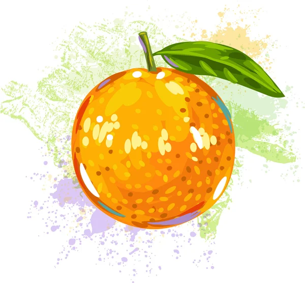 Orange auf dem Hintergrund von Grunge-Spots — Stockvektor