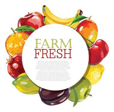 Meyve çerçeve el çekilmiş