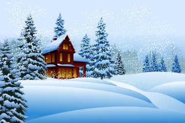 Download Winter Cottages Free Vector Eps Cdr Ai Svg Vector Illustration Graphic Art