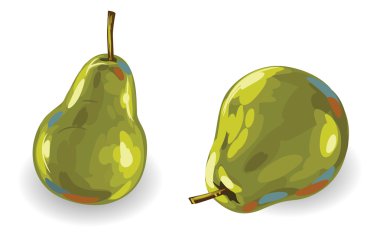 Elle çizilmiş armut ayarla