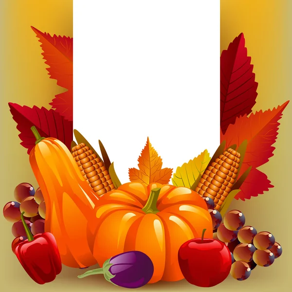 Vackra Thanksgiving day card — Stock vektor
