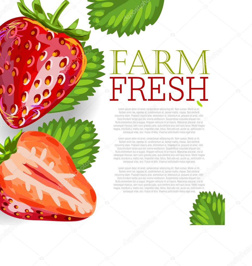 Sketchy menu design with Strawberry