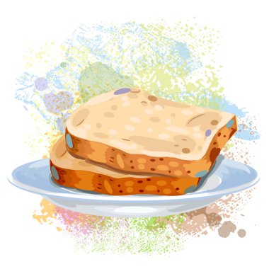 Boya lekesi ekmek dilimleri