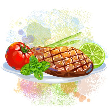 Boya lekesi üzerinde ızgara et