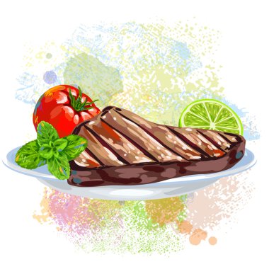 Boya lekesi üzerinde ızgara et