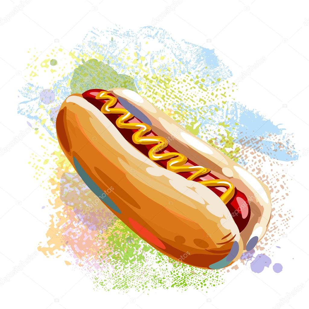Hot dog  On paint blots
