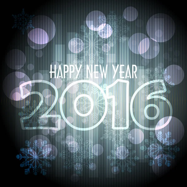 2016, Happy New Year — Stock Vector