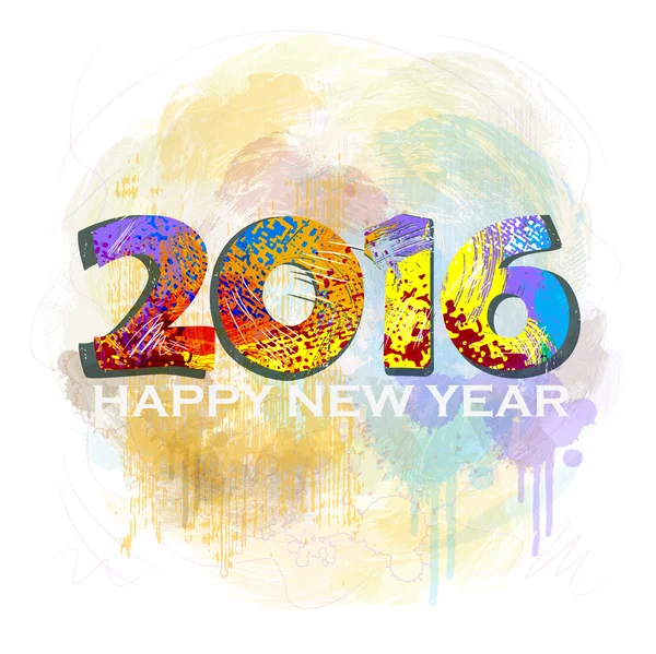 2016, szczęśliwego nowego roku — Wektor stockowy