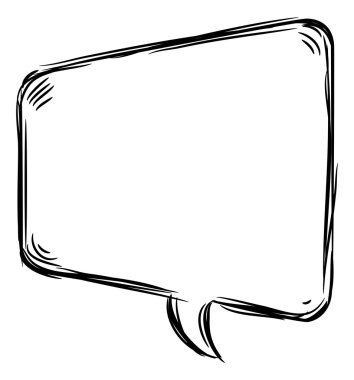 el çekilmiş konuşma balonu