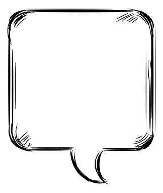 el çekilmiş konuşma balonu